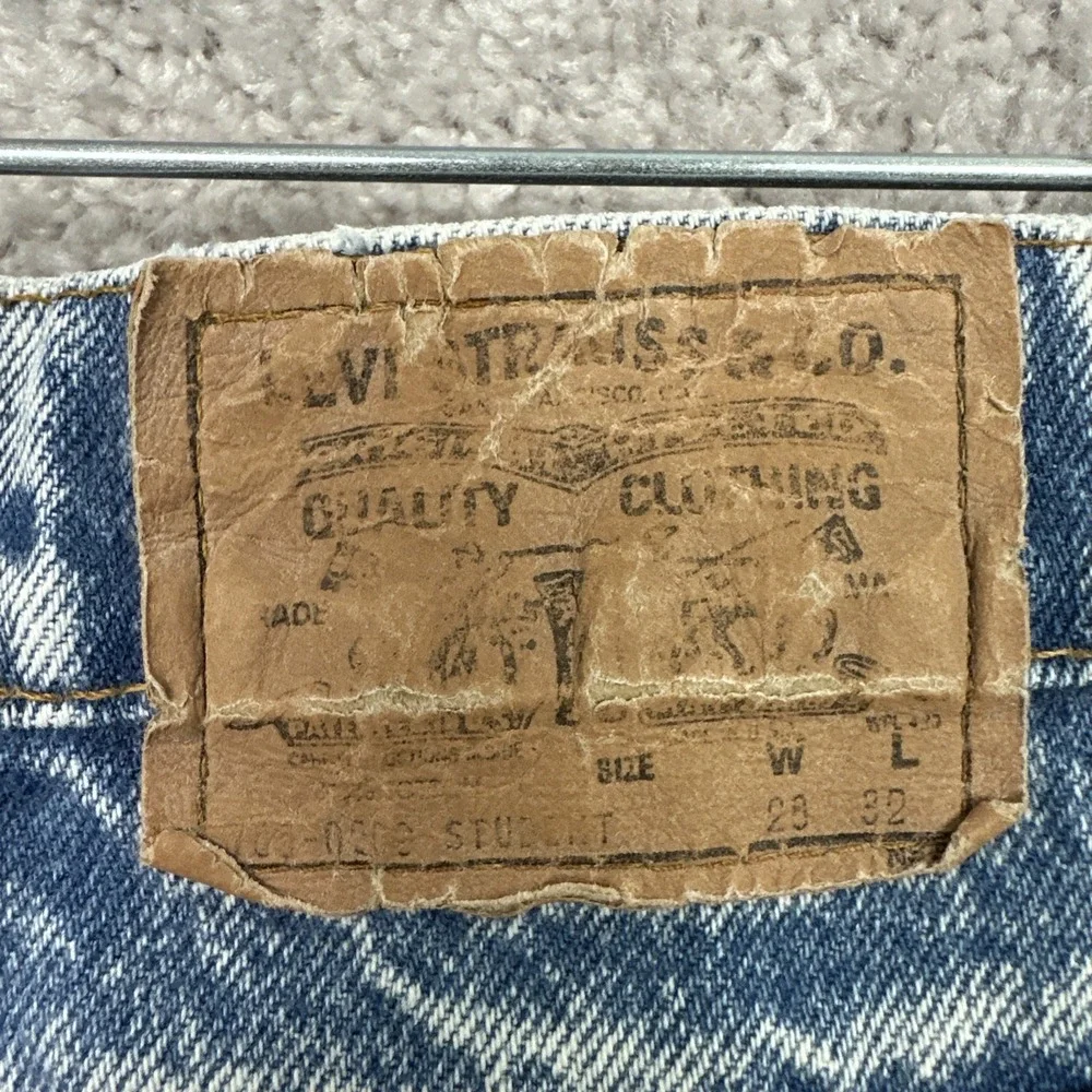 Vintage‎ Levi Jeans Student 28x32 Orange Tab Acid Wash Made In USA